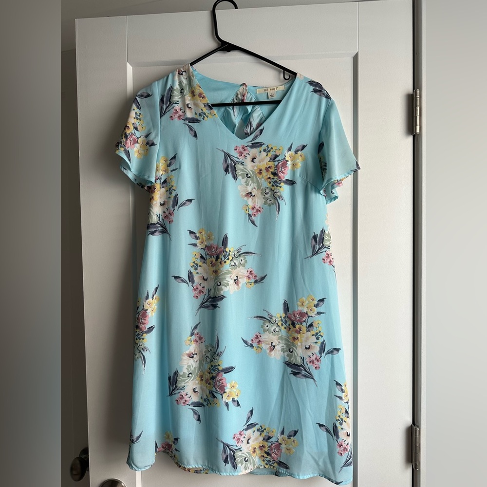 Floral Blue Dress